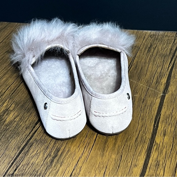 UGG Kaley Wisp Suede Shearling Flats Slippers Women’s Size 6 Pink Brand New - Picture 10 of 11